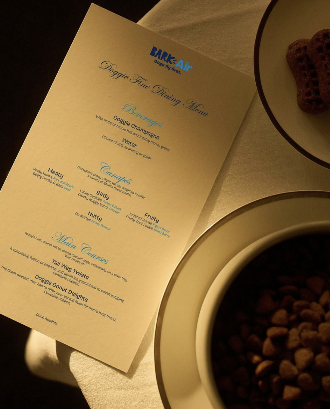 Bark Air Menu